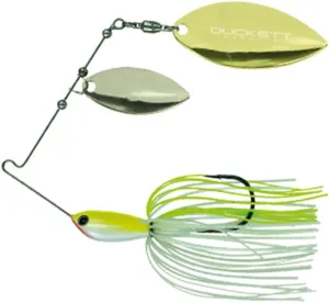 Duckett Fishing Waterslash Double Willow Spinnerbait, Compact Fishing Lure, Durable in Heavy Cover