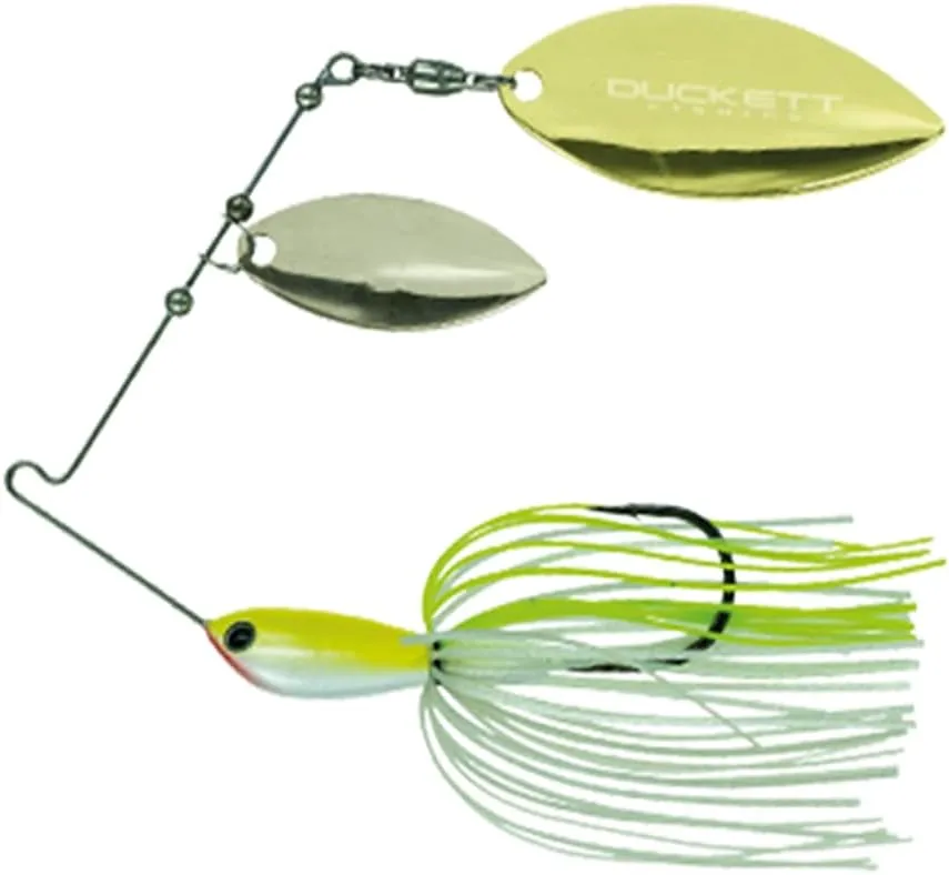 Duckett Fishing Waterslash Double Willow Spinnerbait, Compact Fishing Lure, Durable in Heavy Cover
