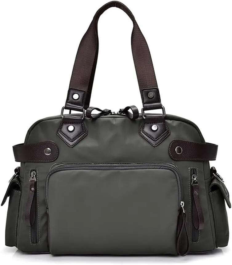 Duffle Bag Men's Business Casual Luggage Bag Trip Shoulder Crossbody Bag for Travel, Workout(Green)