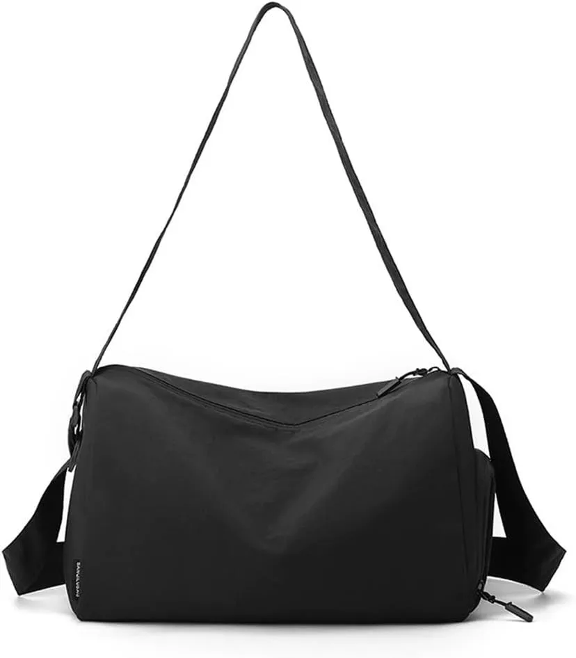 Duffle Bag Short Trip Bag Male Business Trip Leisure Handbag Shoulder Luggage Bag for Travel, Workout(Black)