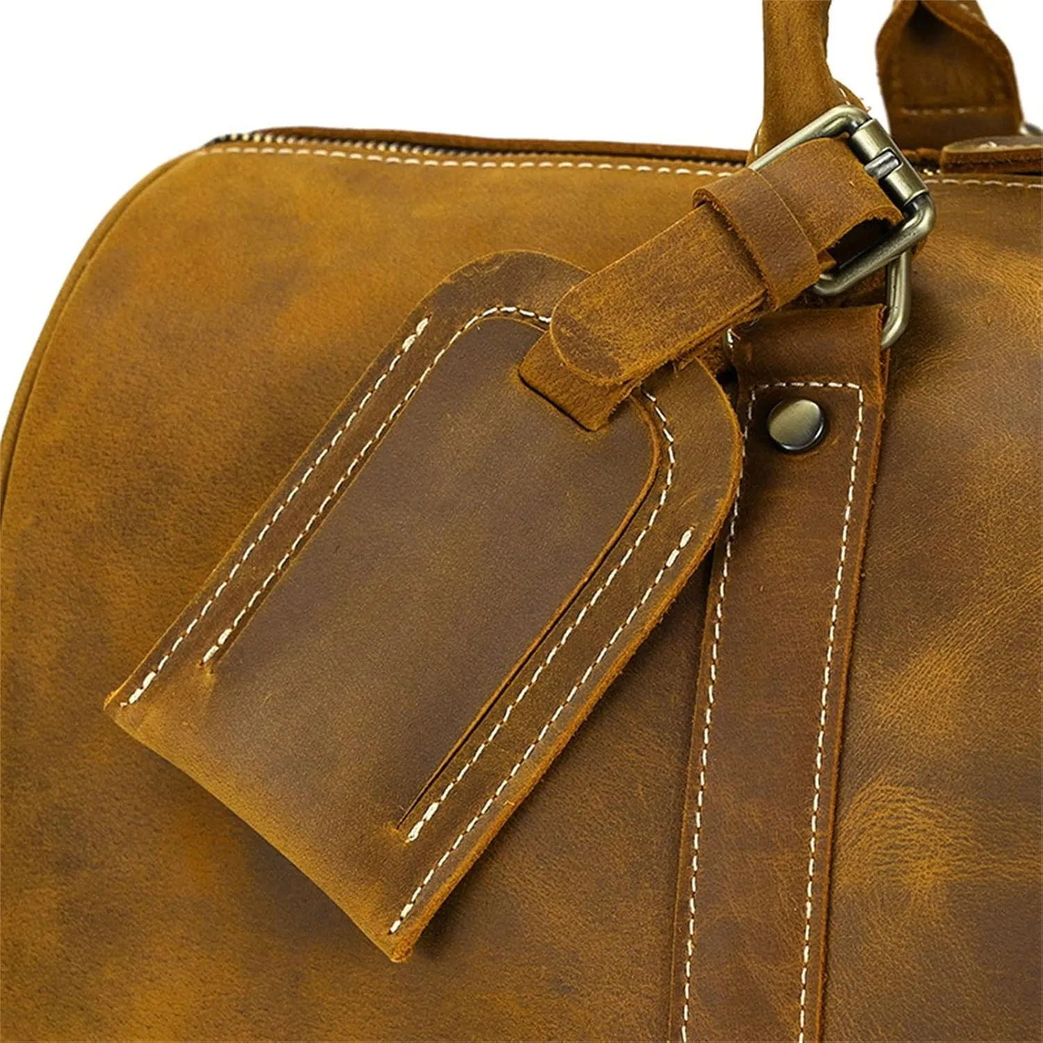 Duffle Bag Vintage Large Travel Duffle Bag Leather Weekend Bag for Travel, Workout