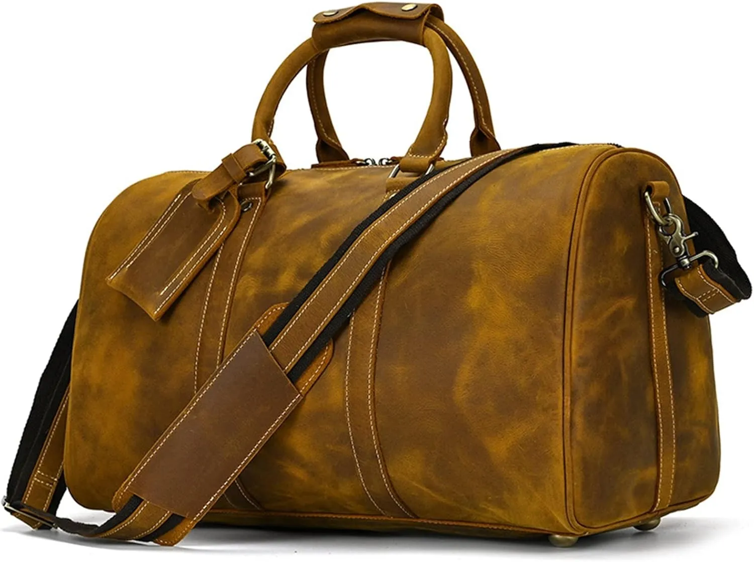 Duffle Bag Vintage Large Travel Duffle Bag Leather Weekend Bag for Travel, Workout