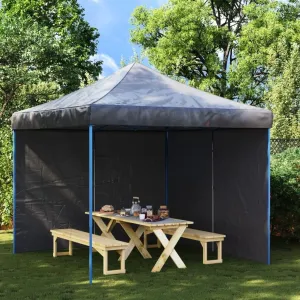 Durable and Water-Resistant Party Tent Sidewall Panels with Zipper, 2 Pieces, Anthracite