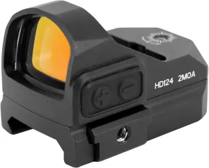Durable Lightweight Compact Parallax Free Waterproof Fogproof Shock Resistant Aluminum Adjustable Idle Auto-Off 4 Post Mount for Rifles, Shotguns 2MOA 20mm Picatinny Rail Red Dot Sight