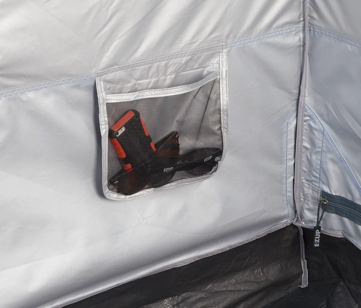 E-Z UP Camping Cube 6.4, Converts 10' Straight Leg Canopy into Camping Tent, Royal Blue (Canopy/Shelter NOT Included)