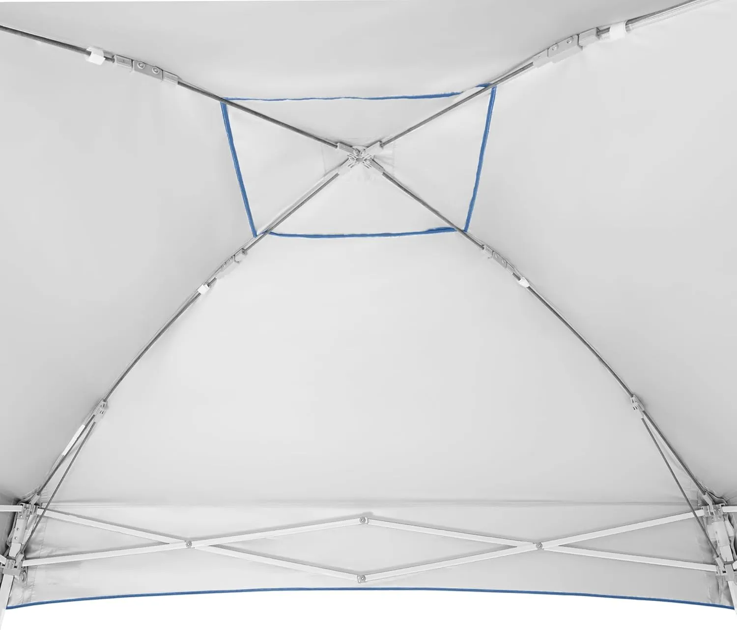 E-Z UP Dome Instant Shelter Canopy, 10' x 10', Vented Top with Wide-Trax Roller Bag & 4 Piece Spike Set, Royal Blue