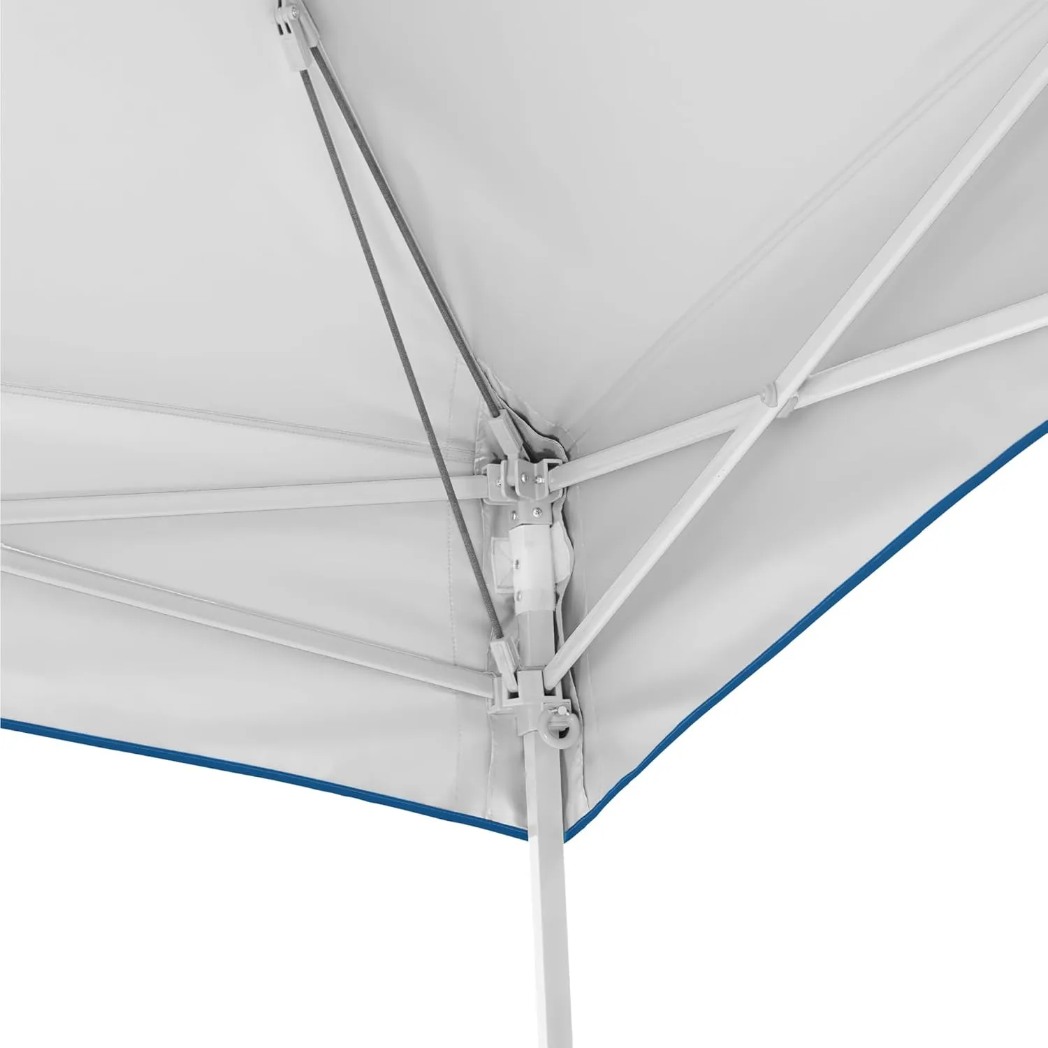 E-Z UP Dome Instant Shelter Canopy, 10' x 10', Vented Top with Wide-Trax Roller Bag & 4 Piece Spike Set, Royal Blue