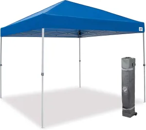 E-Z UP Patriot ONE-UP Technology Shelter, 10' x 10', Royal Blue (PTSRB10)