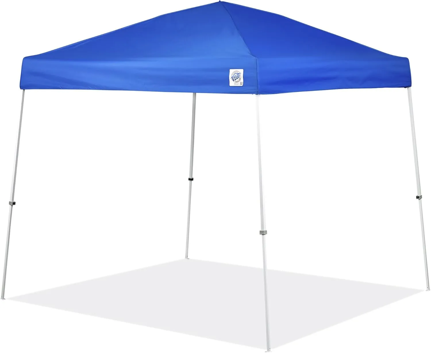 E-Z UP Sierra Instant Shelter Canopy, Angled Leg 12' x 12', Lightweight, White Powder-Coated Steel Frame and Clear Span Ceiling, Royal Blue