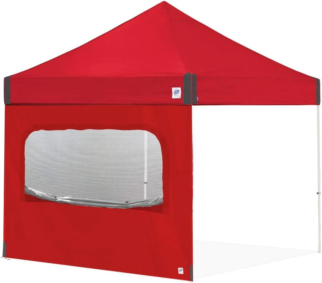 E-Z UP Single Sidewall with Screened Window, Fits 10' Straight Leg, Truss Clip Attachment, Punch