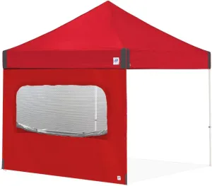 E-Z UP Single Sidewall with Screened Window, Fits 10' Straight Leg, Truss Clip Attachment, Punch