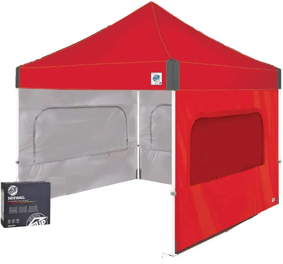 E-Z UP Single Sidewall with Screened Window, Fits 10' Straight Leg, Truss Clip Attachment, Punch