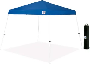 E-Z UP Vista Instant Shelter Canopy, 12' x 12', Angled Leg, Clear Span Ceiling and Rolling Storage Bag, Royal Blue