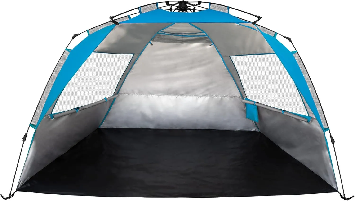 E-Z UP Wedge Portable Beach Tent, 51"x51" Entrance with 2 Roll-Up Windows and with Storage Pocket, Splash