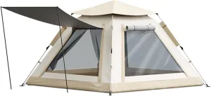 Easy Automatic Pop-Up Camping Tents for 2-4 People, Instant Easy Set Up Family Tent, Tents Waterproof Windproof, Family Tent with Large Mesh Windows, Portable Backpacking Tent