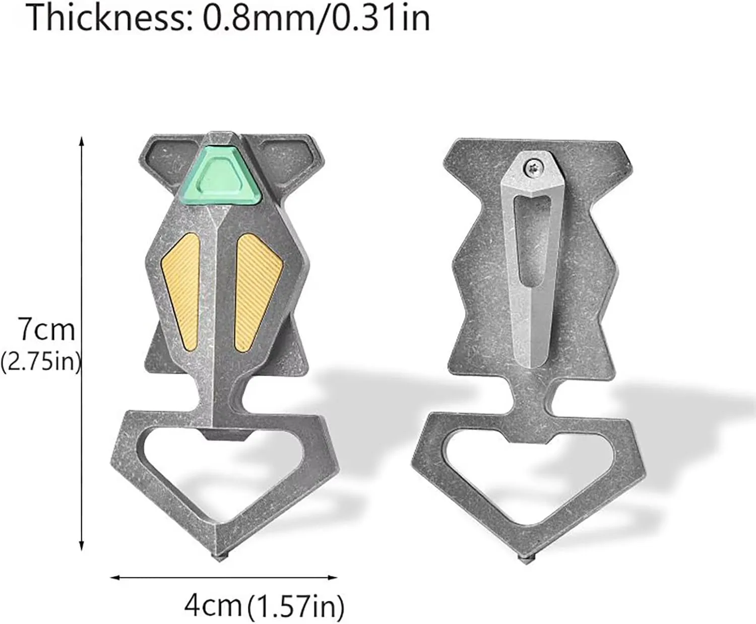 edc gear and gadgets portable titanium metal bottle opener keychain multi tool for outdoor adventures camping emergencies and car safety equipment(Black)
