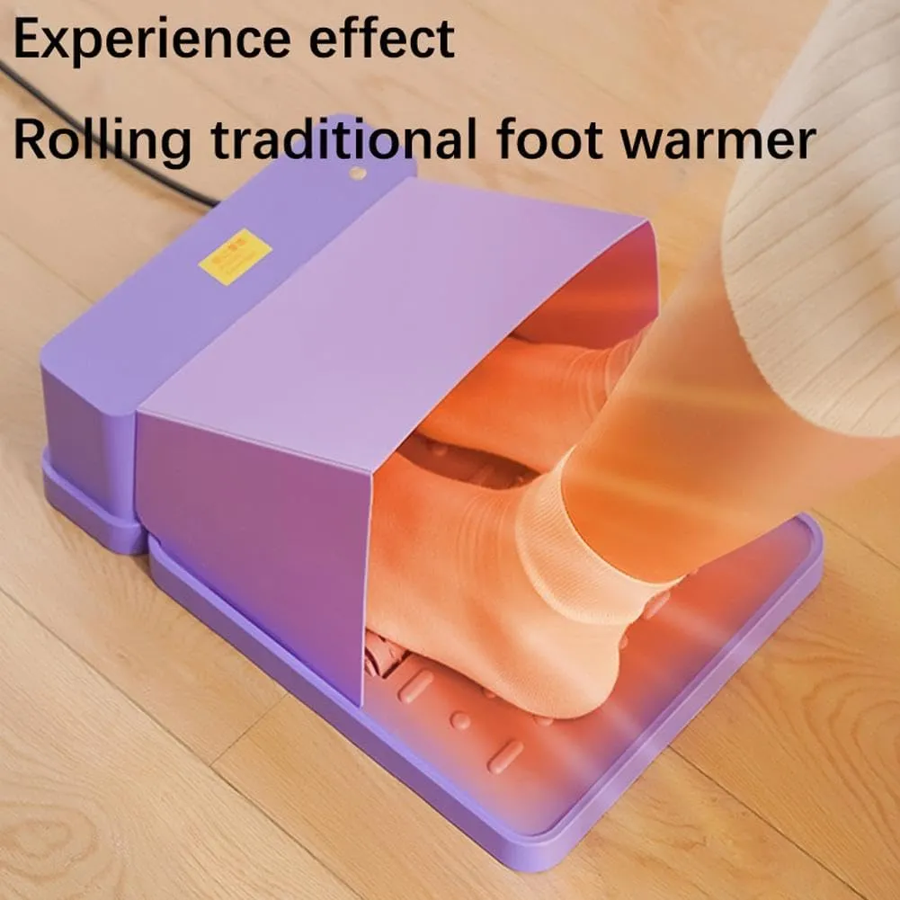 Electric Foot Warmer, Portable Under Desk Heater for Home & Office, 2 in 1 Removable Foot and Hand Warmer for Women & Men, Compact Foot and Hand Warmer for Winter Xmas Gifts