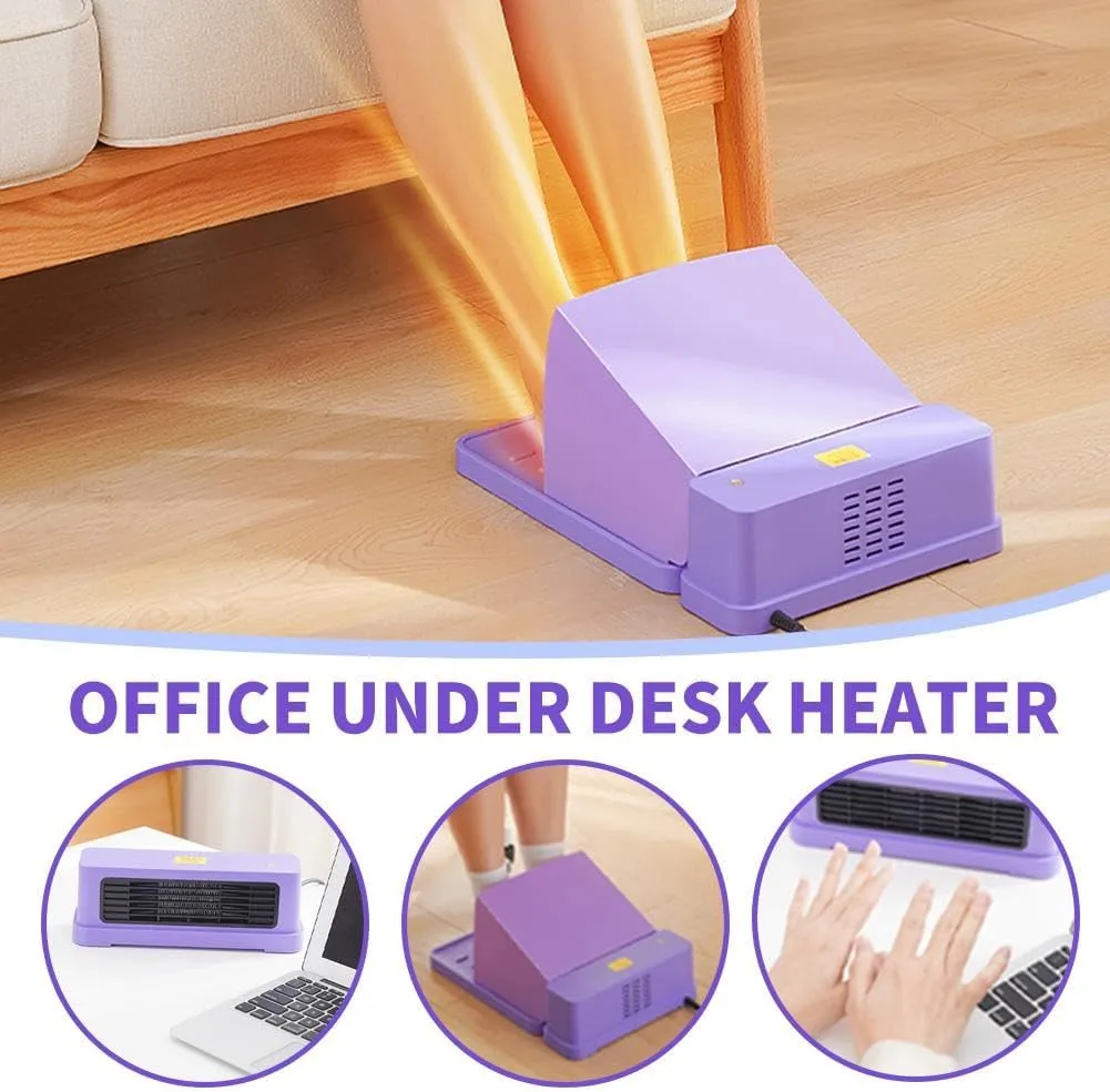 Electric Foot Warmer, Portable Under Desk Heater for Home & Office, 2 in 1 Removable Foot and Hand Warmer for Women & Men, Compact Foot and Hand Warmer for Winter Xmas Gifts
