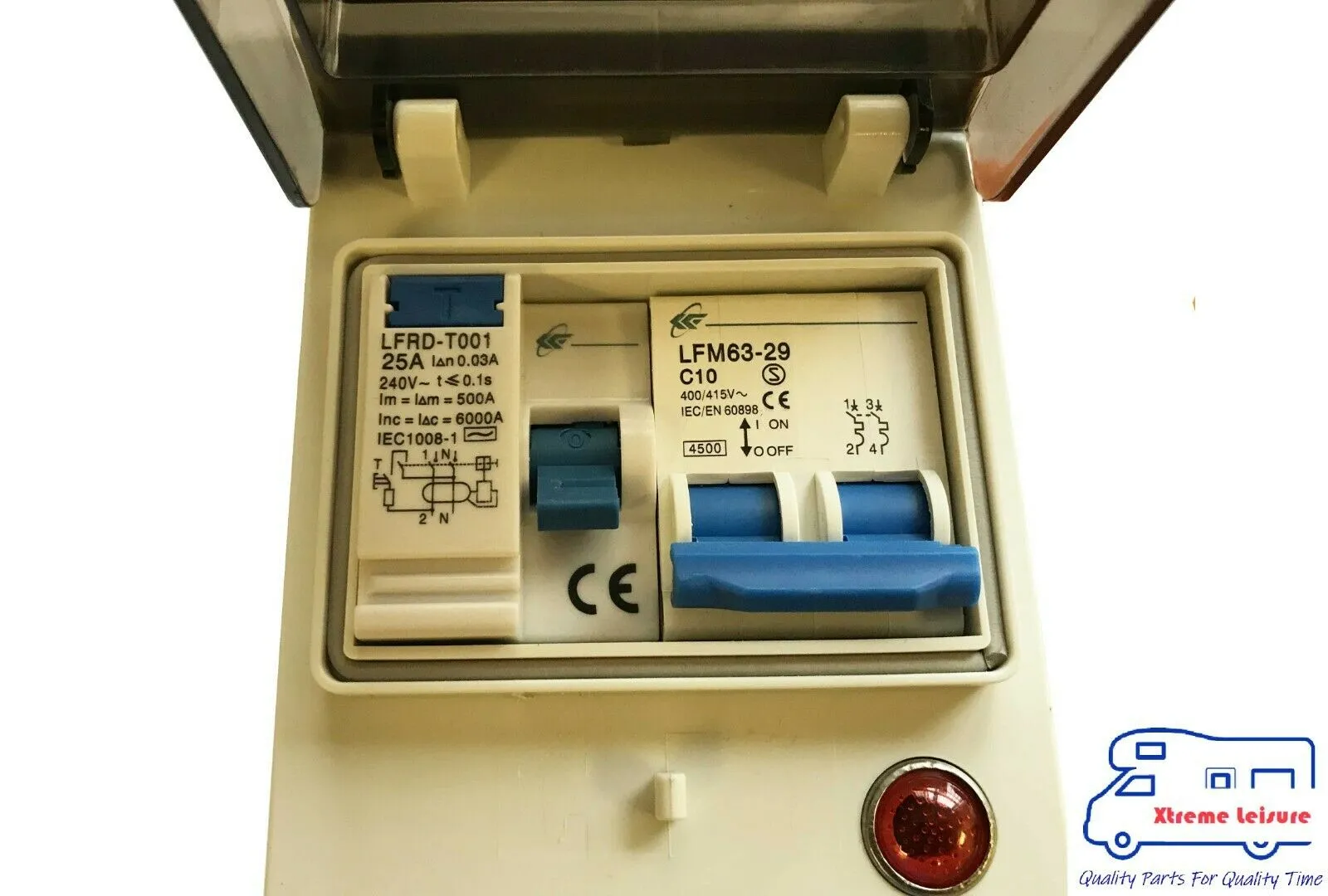 Electric Hook Up For Camping With Rcd & Mcd Campsite Approved Waterproof Unit