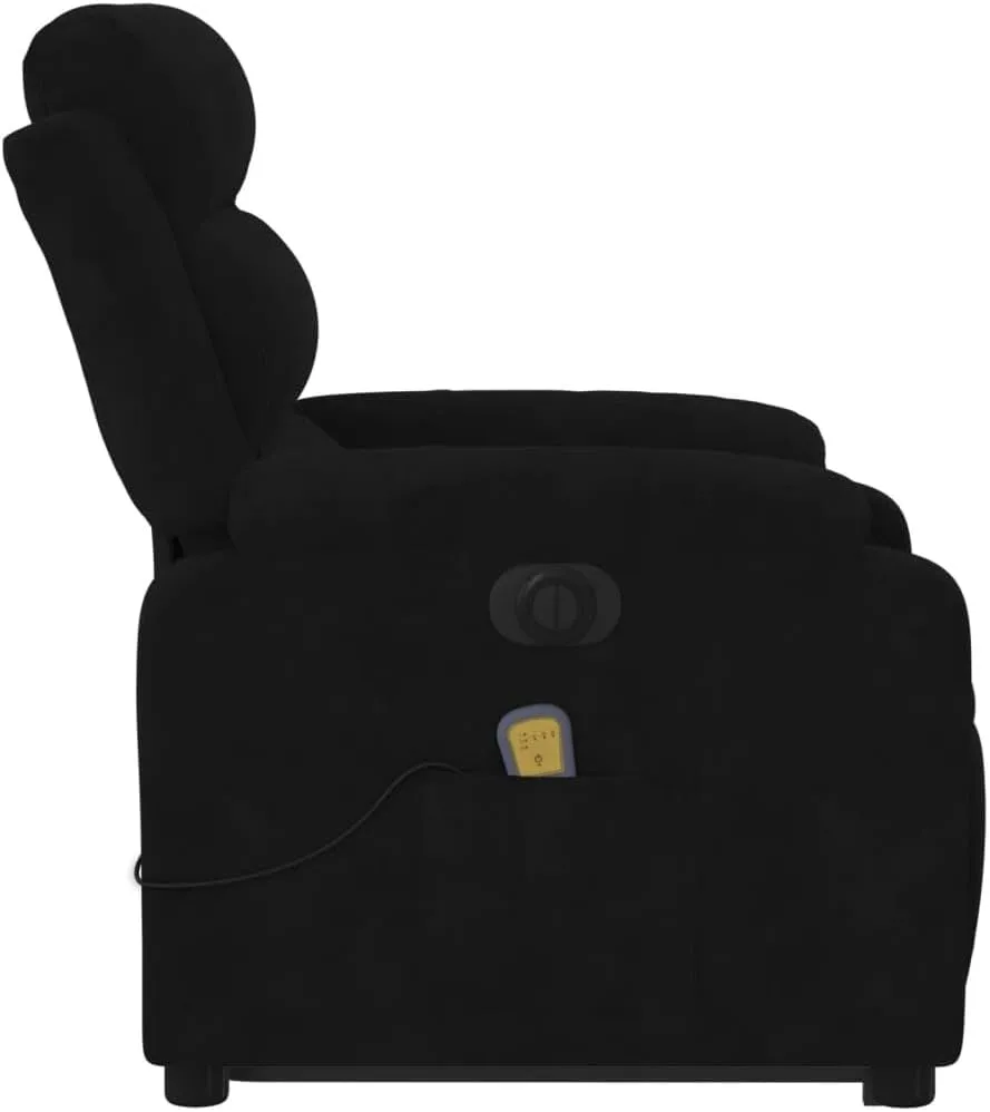 Electric Stand up Massage Recliner Chair Black VelvetLounge Chair Comfy Chair Living Room Chair Suitable for Decks, Living Rooms, and patios.