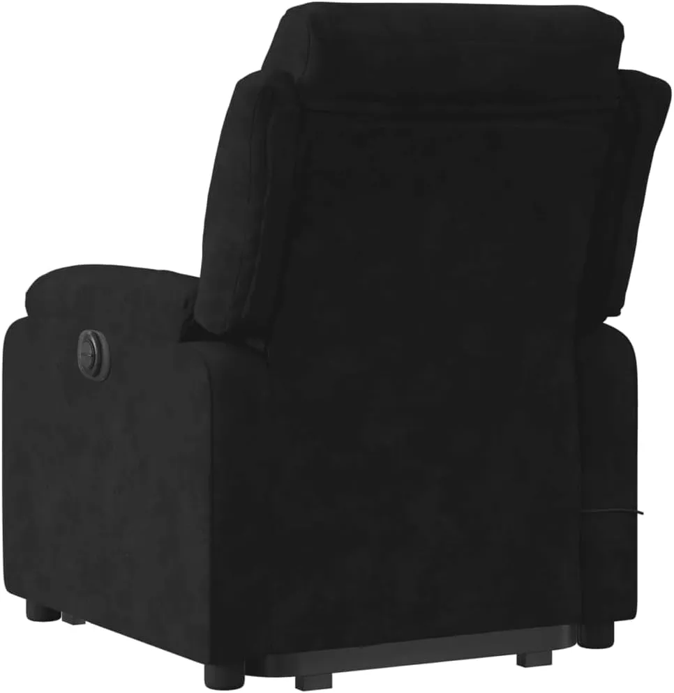Electric Stand up Massage Recliner Chair Black VelvetLounge Chair Comfy Chair Living Room Chair Suitable for Decks, Living Rooms, and patios.