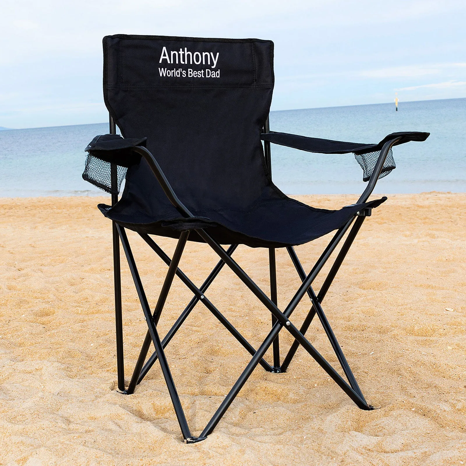 Embroidered Father's Day Camping Chair