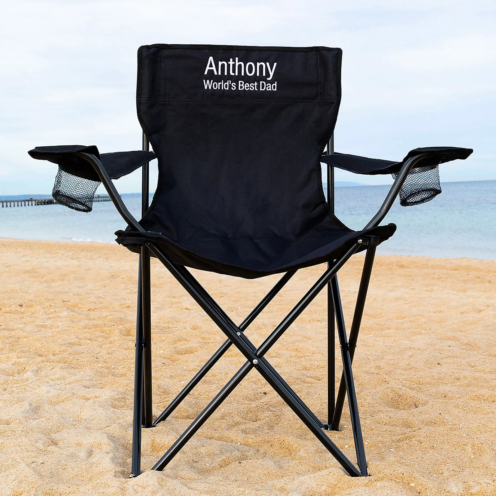 Embroidered Father's Day Camping Chair
