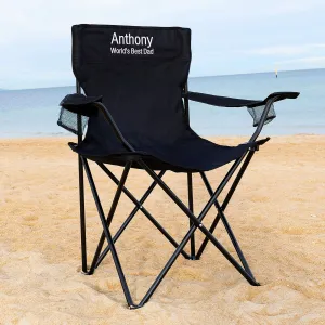 Embroidered Father's Day Camping Chair