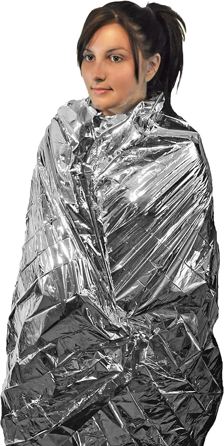 Emergency Mylar Blanket 4 Pack- 7' x 4' 1/3" Thermal Weatherproof Survival Gear- Durable Tearproof Prepper Supplies