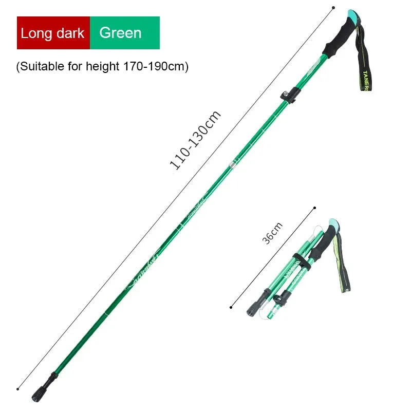 Enhance Your Strides with Adjustable 5-Section Trekking Poles - Outdoor Camping Ultralight Portable Foldable Walking Hiking Stick