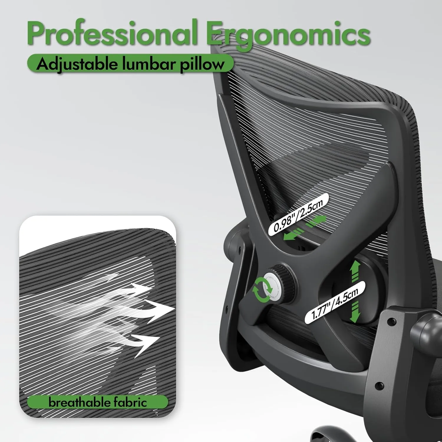 Ergonomic Office Chair - X-Shaped Computer Desk Chair Comfy, Gaming Chair, Office Chair with Lumbar Support, Mesh Office Chairs, Desk Chair for Long Hours(Black Orange)
