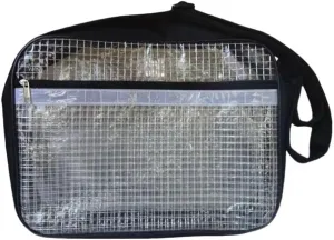 ESD 15.7" L x 4.3" W x 11.8" H anti-static clear pvc shoulder bag,cleanroom engineer tool bag, for engineer put computer tool working in clean room 1PCS