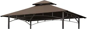Eurmax USA High Performance Grill Gazebo Canopy Replacement Cover 5x8 BBQ Gazebo Shelter Top(Brown)