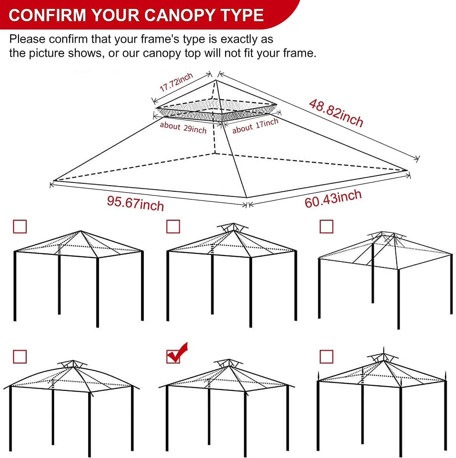 Eurmax USA High Performance Grill Gazebo Canopy Replacement Cover 5x8 BBQ Gazebo Shelter Top(Brown)