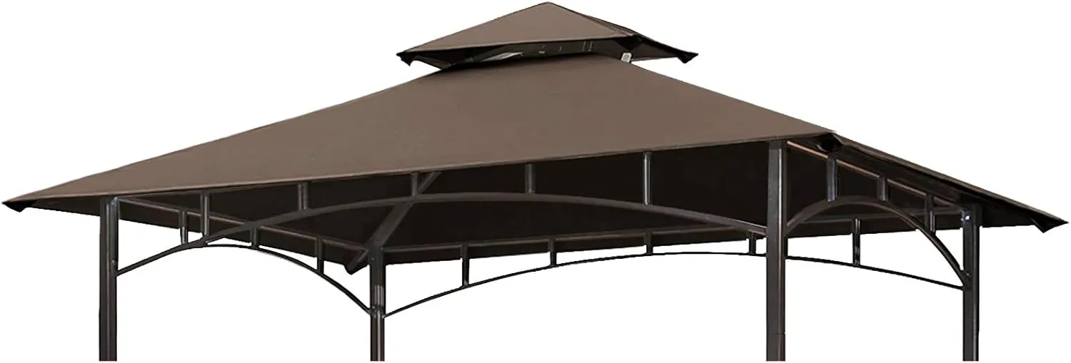 Eurmax USA High Performance Grill Gazebo Canopy Replacement Cover 5x8 BBQ Gazebo Shelter Top(Brown)