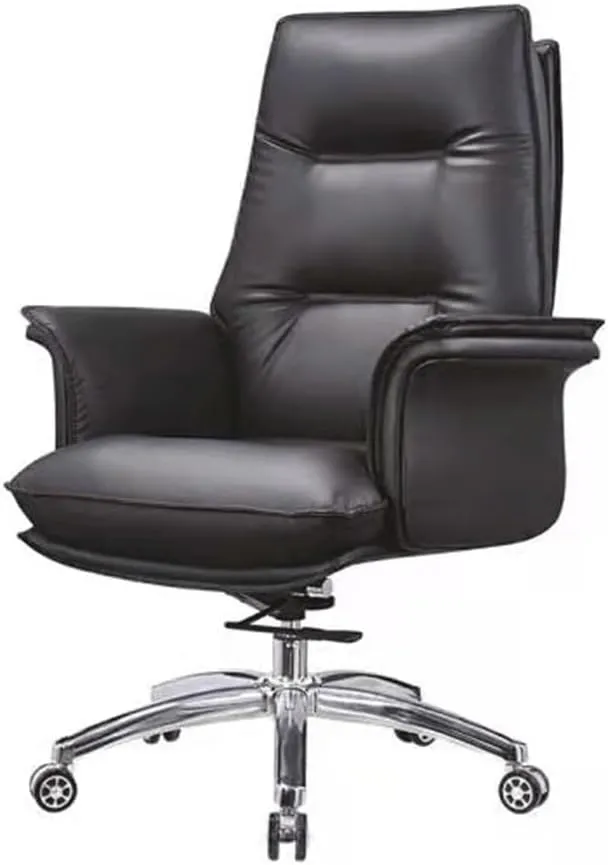 Executive Office Chair High Back Ergonomic PU Leather Computer Desk Chair with Lumbar Support Flip Up Armrest Silent Wheels Casual Chair for Working Bedroom