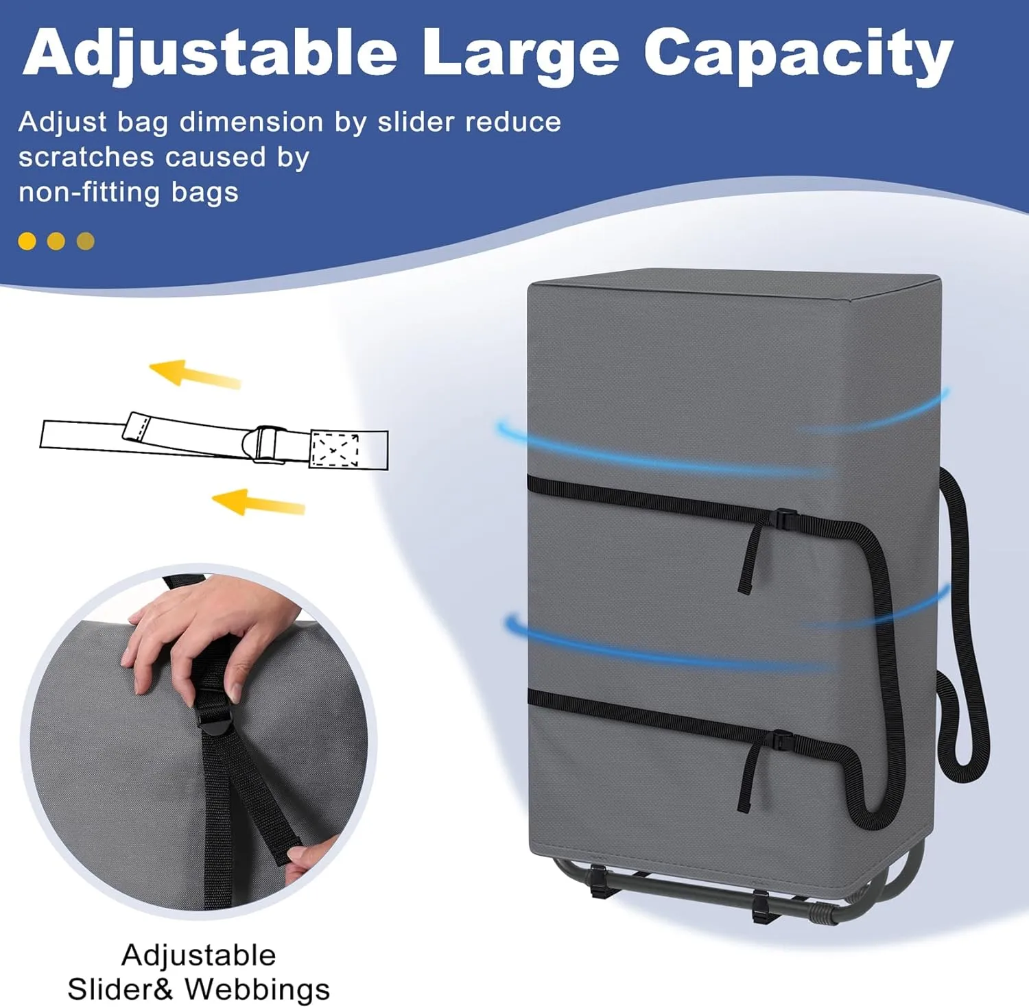 Explore Land 2-in-1 Folding Chair Carring Bag - 900D Furniture Cover for Zero Gravity/Plastic/Resin/Wood Foldable Chairs(39"L x12"W x 20"H, Grey)