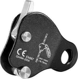Fall Protection Climbing Ascender, Aluminum Alloy Rope Grab for Mountaineering, Rescue, Aerial Work, Tree Arborists, Rock Climbing Gear