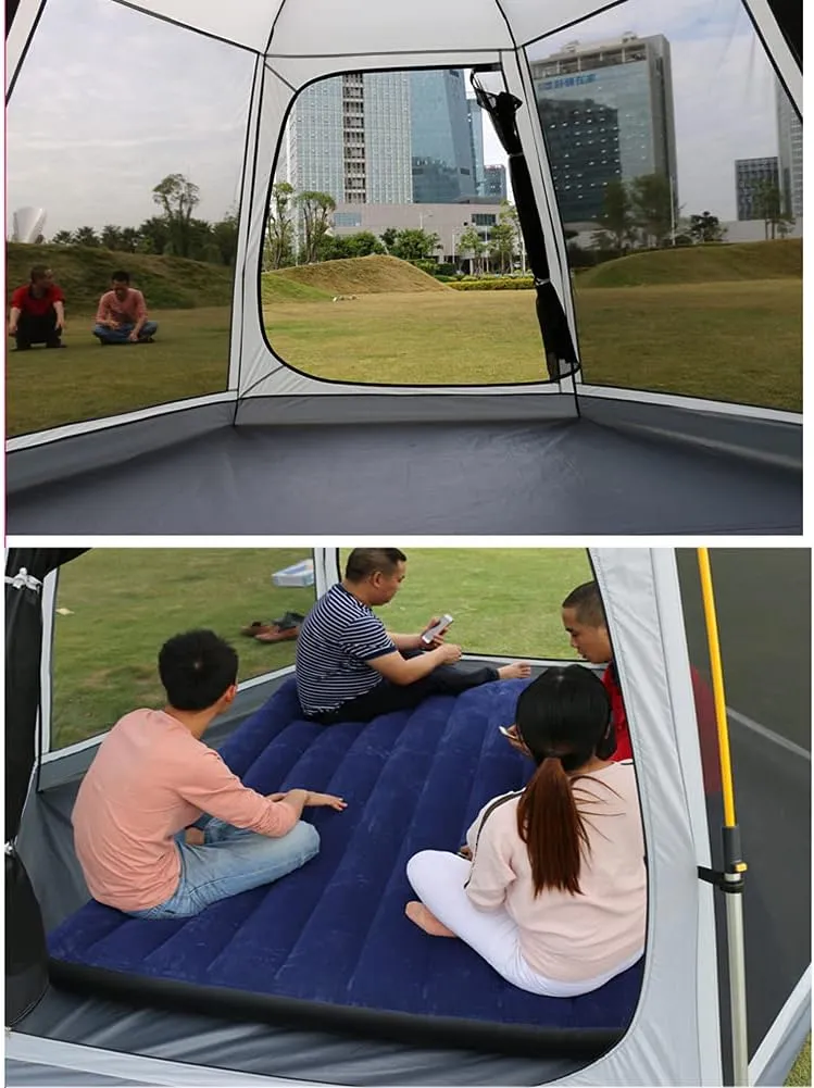 Family Outdoor Camping Tent Automatic Pop-Up Tent 3-4 Person Double Layer Instant Tent Easy Set Up Ideal Outdoor Gifts, Green