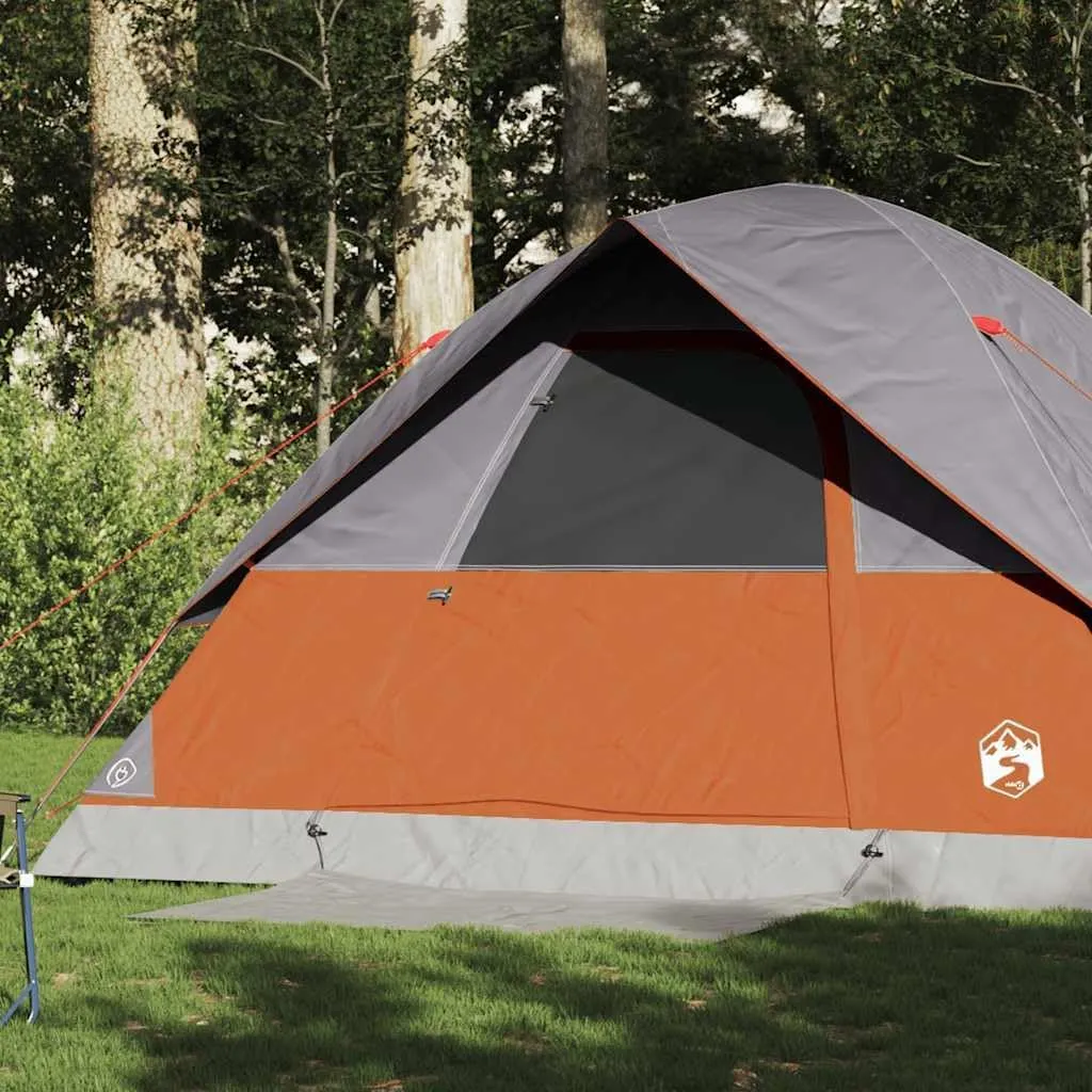 Family Tent Dome 6-Person Orange Waterproof7,6KG