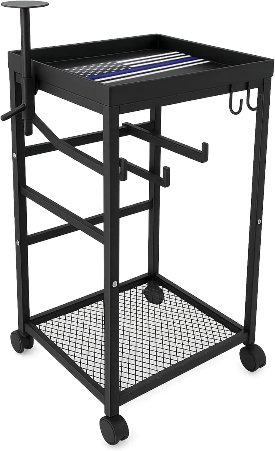 FEBTECH Police Gear Stand - Law Enforcement Gear Stand with Helmet Hanger Police Gear Rack & Military Gear Stand - Tactical Gear Rack w/3 Hooks for Police Uniform Holder Body Armor Stand