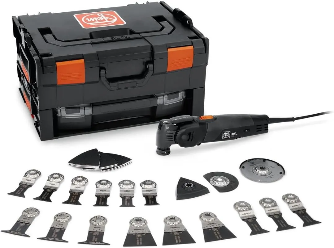 FEIN Multimaster MM 700 Max Black Edition, Our Best MultiTool with Over 30 Accessories for Sawing, Grinding, Cutting, 450 W, Anti-Vibration System, StarlockMax, QuickIN Tool Change