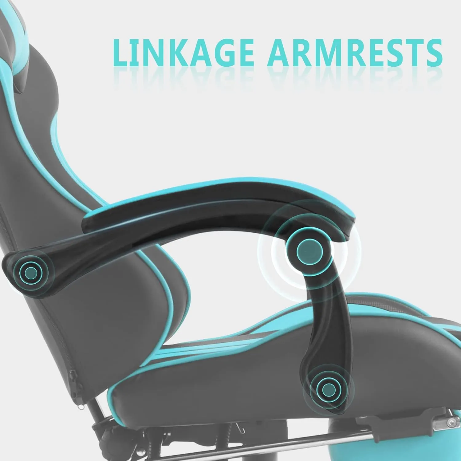 Ferghana Miami Blue Ergonomic Gaming Chair for Adults & Teens