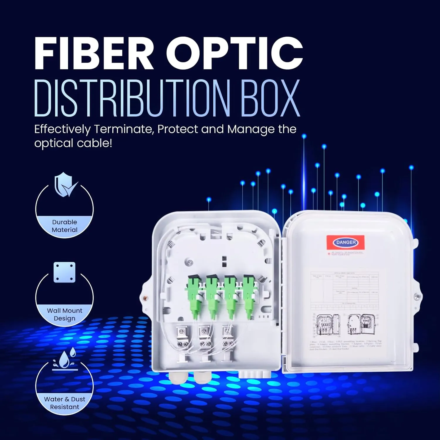 Fiber Optic Distribution Box (8 core)