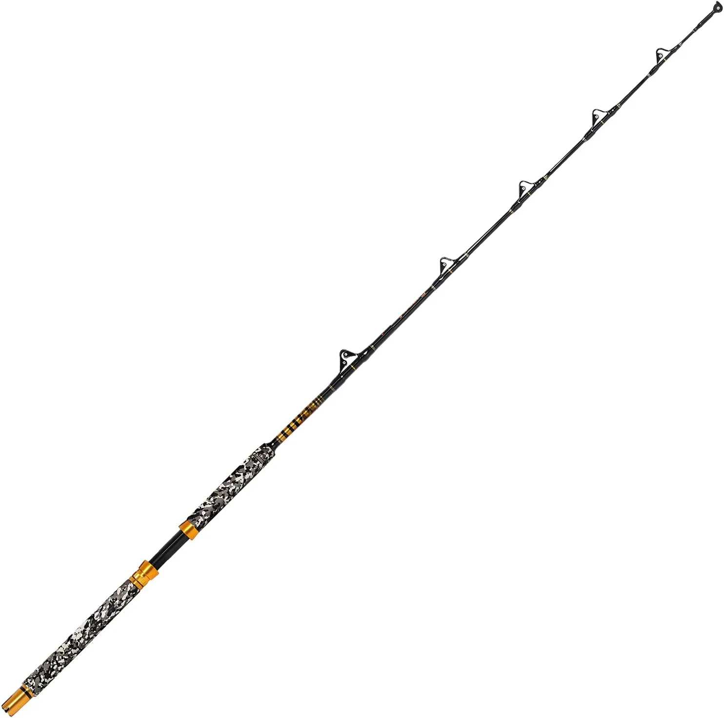 Fiblink 1-Piece Saltwater Offshore Trolling Rod 6-Feet Big Game Rod Conventional Boat Fishing Pole