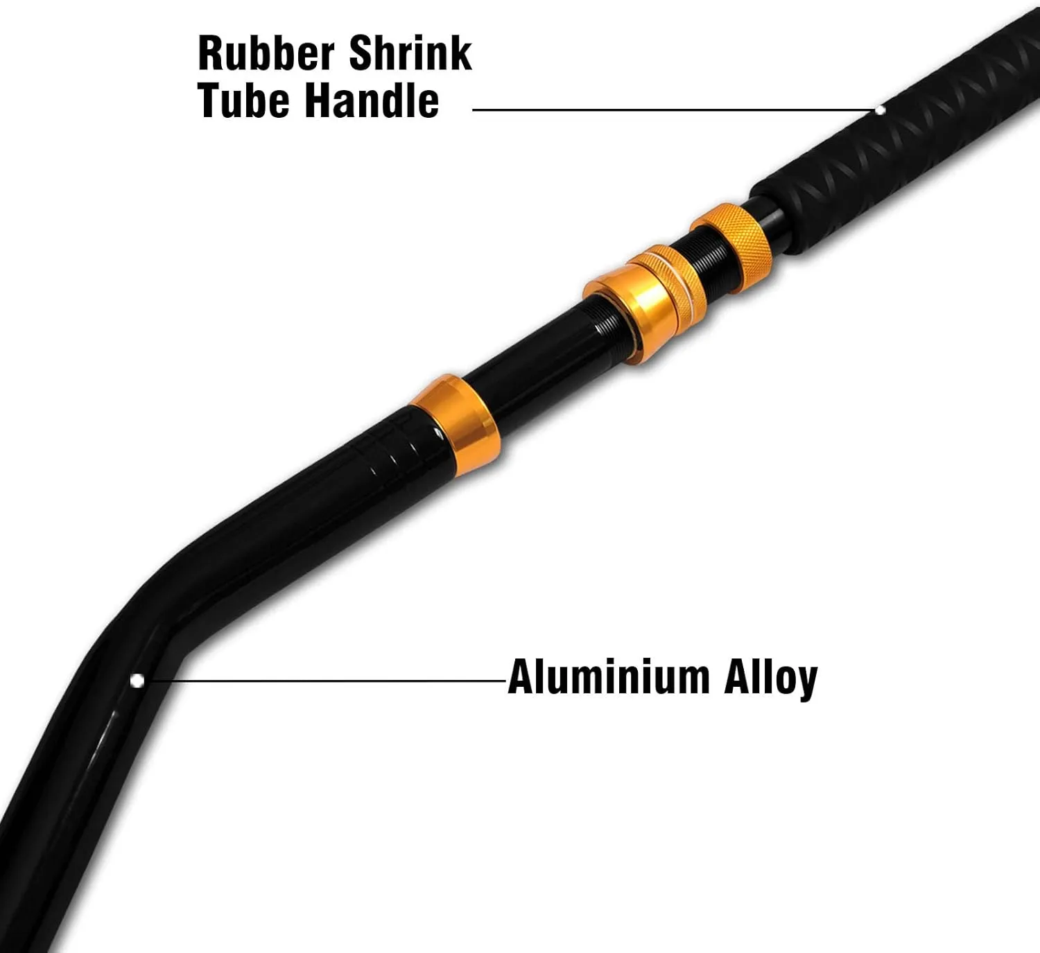 Fiblink Bent Butt Fishing Rod 2-Piece Saltwater Offshore Trolling Rod Big Game Roller Rod Conventional Boat Fishing Pole