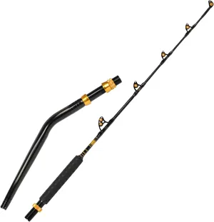 Fiblink Bent Butt Fishing Rod 2-Piece Saltwater Offshore Trolling Rod Big Game Roller Rod Conventional Boat Fishing Pole