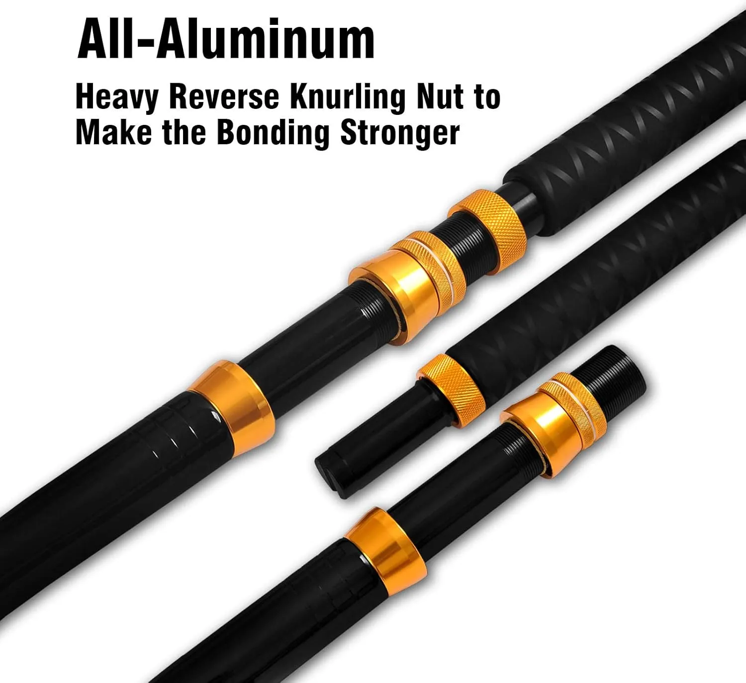 Fiblink Bent Butt Fishing Rod 2-Piece Saltwater Offshore Trolling Rod Big Game Roller Rod Conventional Boat Fishing Pole