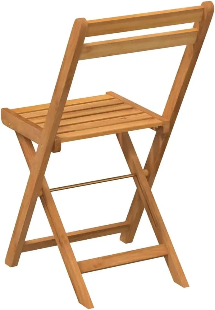 fire Pit Chairs,high Chair,Patio Furniture,Beach Chair,Folding Bistro Chairs 8 pcs Solid Wood AcaciaFor Gardens, patios, Balconies