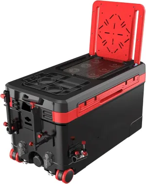 Fishing Gear Box, 40L Multifunctional Outdoor Fishing Seat, Fishing Gear Storage Box with Backrest, Suitable for Outdoor